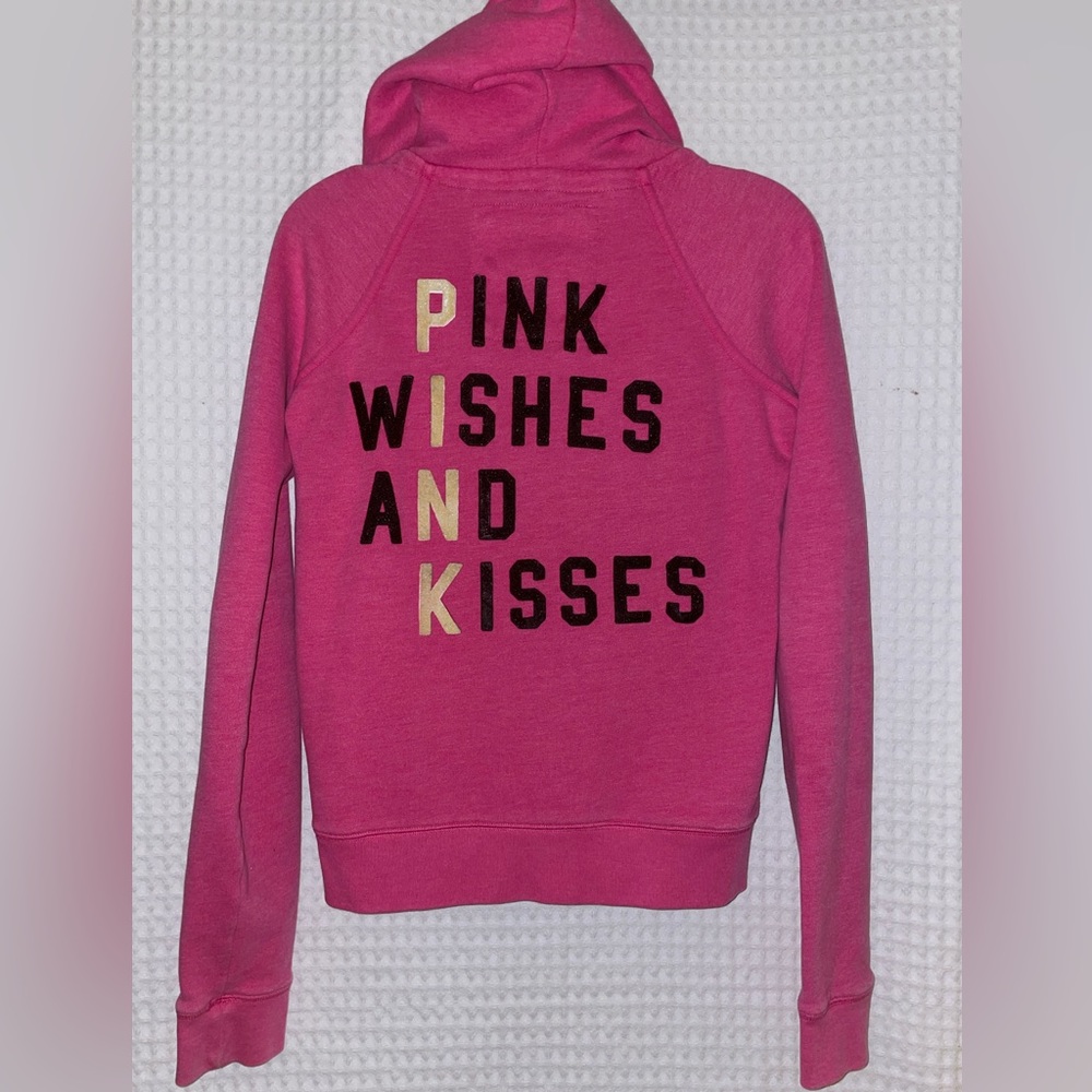 Super cute Victoria’s Secret Pink Bright Pink Sweatshirt. Size S - Picture 3 of 5